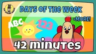 Days of the week song + more  Kids song compilation  The Singing Walrus