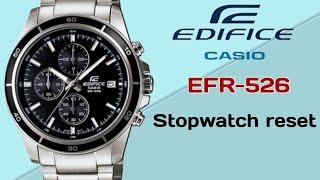 Casio Edifice Stopwatch Reset  Edifice EFR526