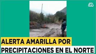 Alerta amarilla por intensas precipitaciones en el norte del país