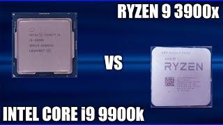 CPU Intel Core i9 9900k vs AMD Ryzen 9 3900x. Comparison + tests in games