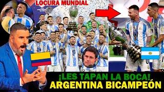 ARGENTINA BICAMPEON DE LA COPA AMERICA EDU AGUIRRE Y ALVARO MORALES LLORAN POR MESSI