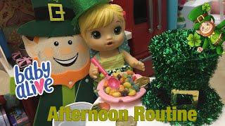 BABY ALIVE Mix my Medicine doll St. Patrick’s dayafternoon Routine.