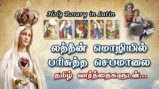 லத்தீன் மொழியில் பரிசுத்த செபமாலை  தமிழ் வார்த்தைகளுடன்  Rosary in Latin  15.08.2024