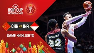 China  - Indonesia   Basketball Highlights - #FIBAASIACUP 2022