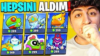 TAKİPÇİME TÜM EFSANEVİ KARAKTERLERİ ve EFSANEVİ KOSTÜMLERİ ALDIM 9999 ELMAS  BRAWL Stars