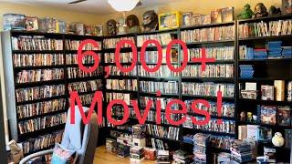 My Complete 4K Blu-Ray DVD Collection 6000 Movies Movie Room Tour  #physicalmedia