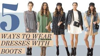 5 Ways to Wear Dresses With Boots + LOOK BOOK