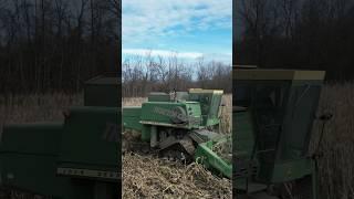 Steel Tracks on Combine in Mud #farmequipment #harvestingmachine #johndeere