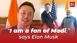 “I am a fan of Modi” says Elon Musk  PM Modi Meets Elon Musk  PM Modi in US #viralvideo