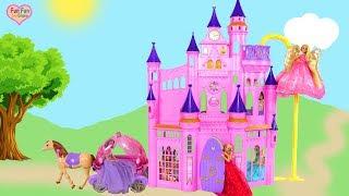 Disney Princess Ultimate Dream Castle Barbie Unboxing Review Boneka Putri Istana Princesa Castelo