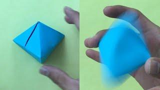 How to DIY Origami Hexahedron Spinner step by step instructions