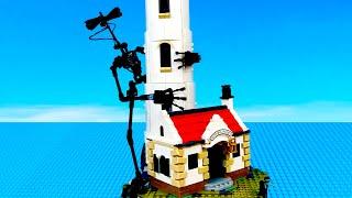 SIREN HEAD at the Lighthouse. LEGO Animation. Siren Head - a cartoon about Siren Head