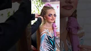 From Competition to Beauty Salon A Gymnasts Makeup Transformation #shorts