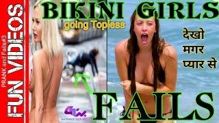 Bikini Girls Going Topless funny girls fail.