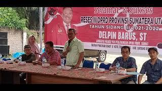 Reses III Tahun Sidang III Komisi D DPRD Sumut Delpin Barus ST di Desa Naga Kesiangan.