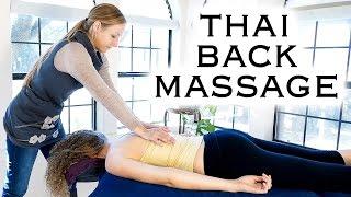 HD Back Massage with Relaxing Music & Soft Spoken Voice Thai Massage for Back Pain