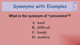 English Vocabulary Practice Test  Synonyms with Examples 3 Test Your English Vocabulary Skills