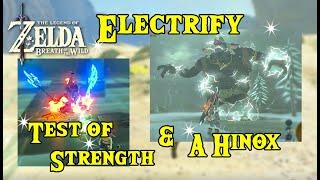 Test of Strength Shrines EASY By Electrocution NO Damage How to Kill a Hinox Breath of The Wild