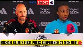 MICHAEL OLISE JOINS️MANCHESTER UNITED FIRST PRESS CONFERENCE WITH ERIK TEN HAG REVEALED 