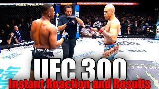 UFC 300 Alex Pereira vs Jamahal Hill Reaction and Results
