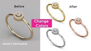 How to Jewelry retouching Change Colors in Photoshop Tutorial