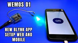 How to install the new Blynk app  WeMos D1 ESP8266 with Blynk app  how to light led