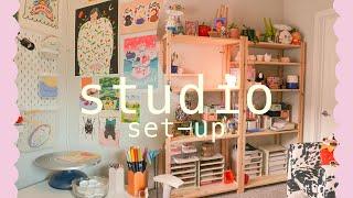 set up my new art studio with me