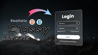 Realistic Glassy Login Form Using HTML And CSS  CSS Glassmorphism Effects  WebKitCoding