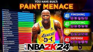 NEW “PAINT MENACE” BUILD is THE BEST CENTER BUILD in NBA 2K24 HOF REBOUND CHASER 99 REBOUND & MORE