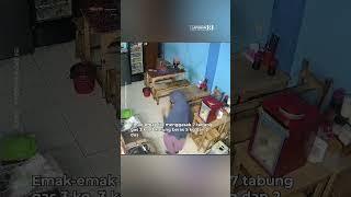 Waduh Emak-Emak Barbar Gondol Gas Beras dan Minyak dari Restoran di Pamulang