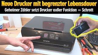 Neue Tintenstrahldrucker - Geheimer Zähler macht Drucker zu Schrott - geplante Obsoleszenz