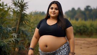 hot Desi fat aunty  photo shoot   big belly.