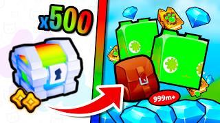 *INSANE LUCK* I OPENED 500 RAINBOW MINI CHESTS AND GOT...