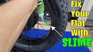 How To Fix A Flat Rear Wheel E-bike Tire With Slime Sealant Prevents Future Flats