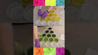 Triad Color Mixing Acid Dyes Neon Primary vs Secondary Colors #shorts