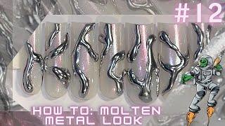 SO EASY Molten metal chrome nails  What she wanted vs what she got  Gelx nail art  pressons