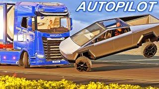 Instant Karma and Car Crashes #02 BeamNG.Drive + Unlocked Cybertruck Autopilot 