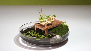 Relaxing near a pond - How to make a mini water lake with very low cost