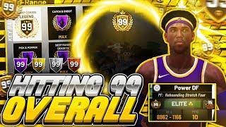 FIRST 99 OVERALL REBOUNDING STRETCH REACTION LEGEND BADGE UNLOCKED BEST 99 BUILD IN NBA 2K19