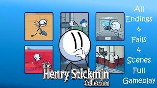 The Henry Stickmin Collection - All Scenes All Endings All fails Full Gameplay  Funnest Game Ever