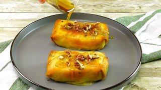 Phyllo-wrapped greek baked feta with honey the result is just delicious