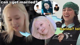Billie Eilish *reacts about* KARINA WINTER asked fans about married