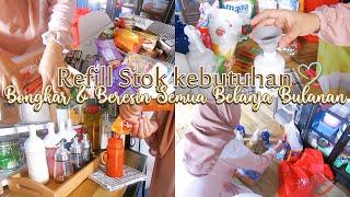 Bongkar & Menata Hasil Belanja Bulanan Sekaligus  Refill Restock Kebutuhan Ibu Rumah Tangga