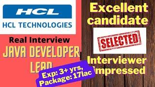 java developer live interview recording excellent candidate  Selected 3-7 yr exp