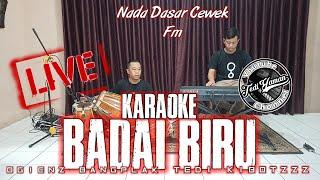 Badai Biru karaoke live nada cewek