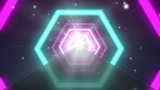 Hexagon vj loop motion background neon Free stock video