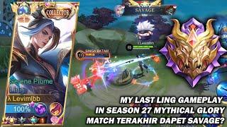 LING SAVAGE Levimlbb Last Gameplay In Mythical Glory Rank   Ling Fasthand Gameplay - MLBB