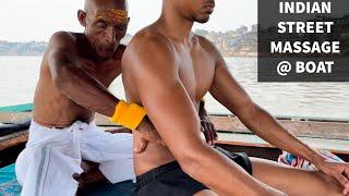 Street Massage @ Boat For Muscle Recovery  asmr yogi