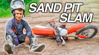 Massive Sandpit Dirt Bike Riding *Crash*