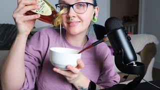 ASMR Honey Greek Yogurt Eating Sounds & Spoon Nibbles